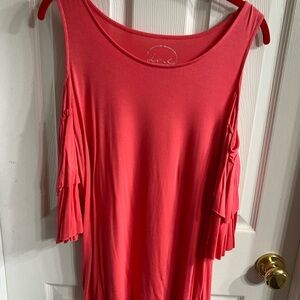 INC International Concepts Pink Cold Shoulder Blouse